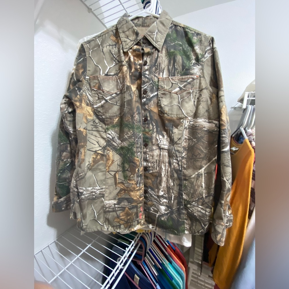 Camo button up